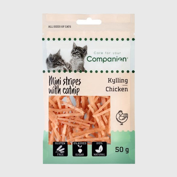 Companion Cat Mini Chicken Stripes with Catnip 50g