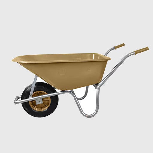 StallochFoder.se Stalltillbehör Guld Skottkärra plast 100l luftgummihjul